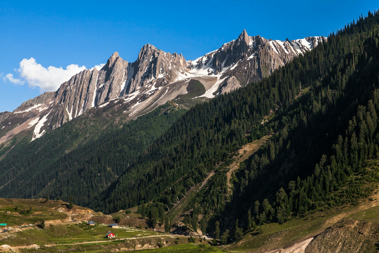 a view of a mountain range from a distance